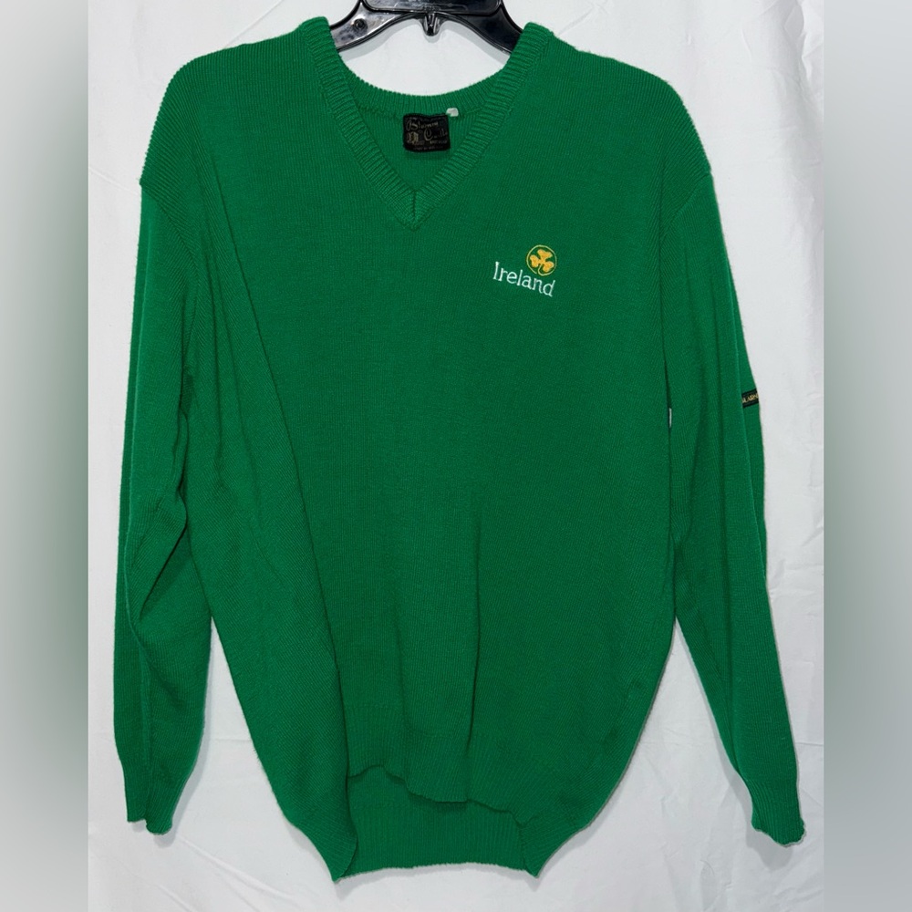 Blarney Castle Ireland Green Wool Sweater | Medium | Made in Ireland 🇮🇪